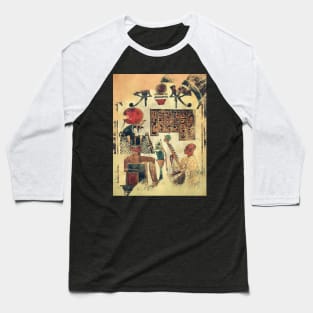 Egyptian Fragmented Collage Baseball T-Shirt